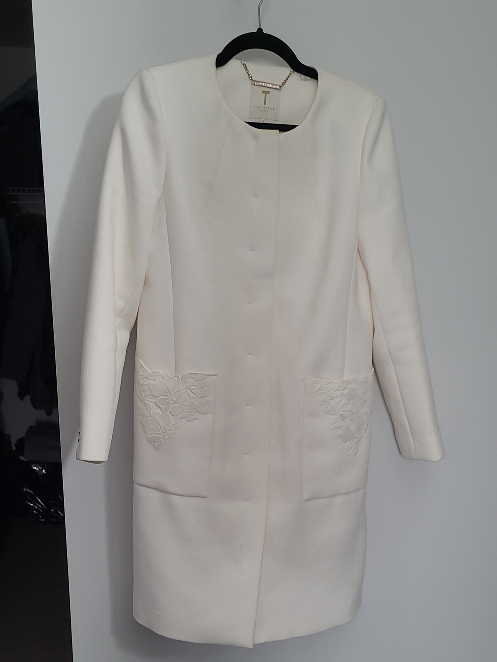 Ted Baker Embroidered Pocket Coat, Size 3